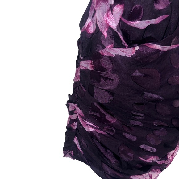 JS collections silk blend floral printed halter corset top size 14 - Picture 9 of 14